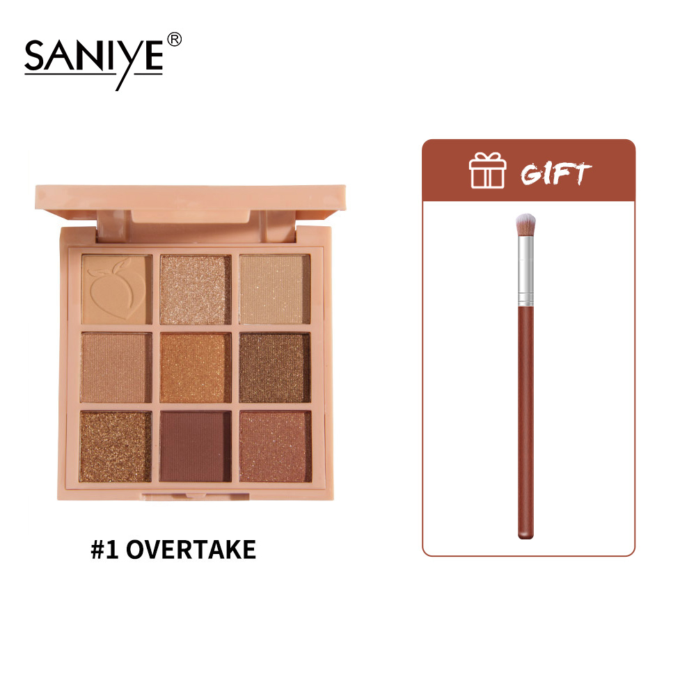 Jual SANIYE 9 Warna Eyeshadow Palette Nude Glitter Powder Waterproof