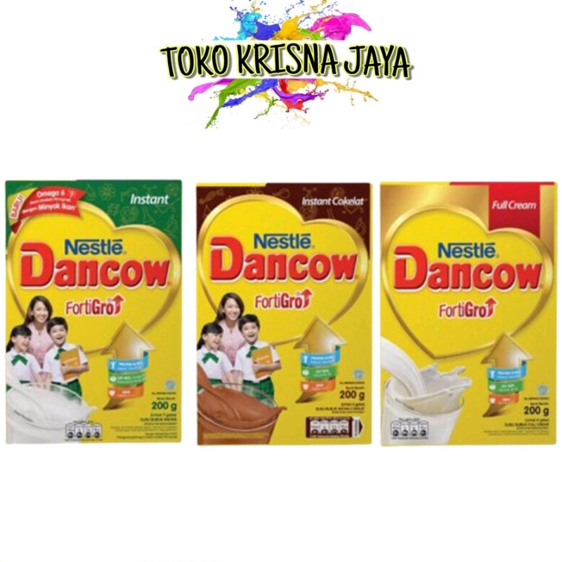 Jual DANCOW FORTIGRO SUSU BUBUK INSTAN COKELAT FULL CREAM NETTO 200