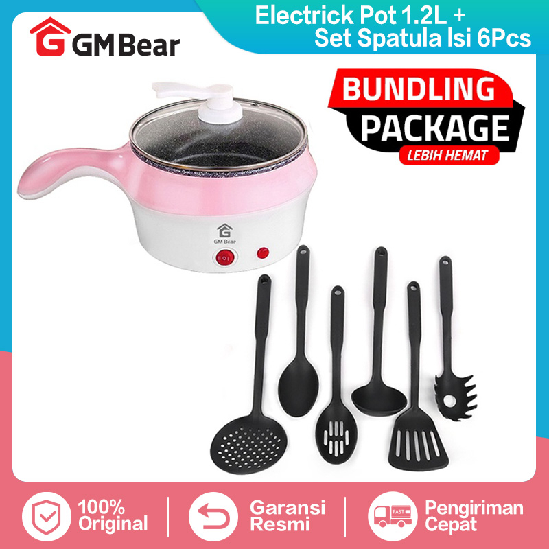 Jual GM Bear Bundle Hemat Panci Listrik 1 2L 1229 Spatula Sutil Set