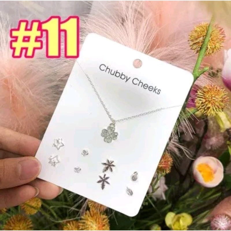 Jual Kalung Anting Set 7in1 Fashion Wanita Korea Terbaru Aksesoris