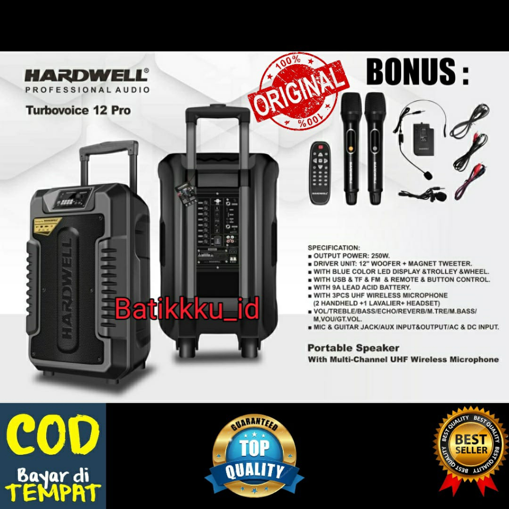 Jual Speaker Aktif Portable Hardwell Turbovoice Pro Turbo Voice