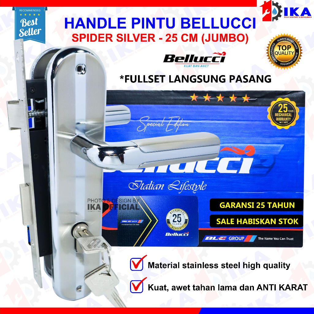 Jual Kunci Pintu Besar Bellucci Spider NP Handle Besar Bellucci Handle