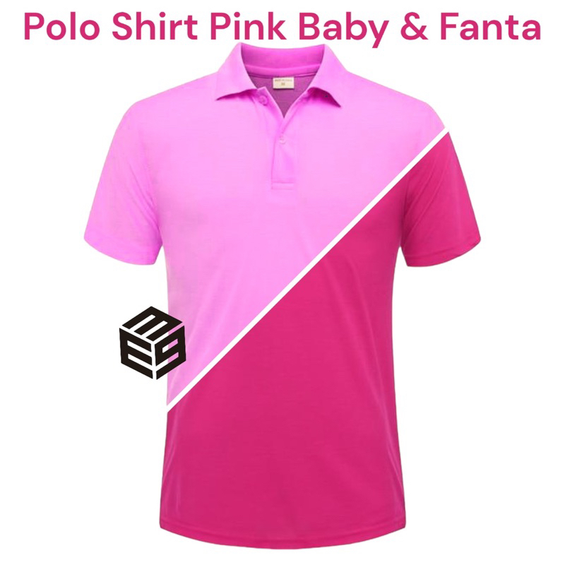 Jual Kaos Polo Shirt PINK FANTA PINK BABY Polos Lengan Pendek UNISEX