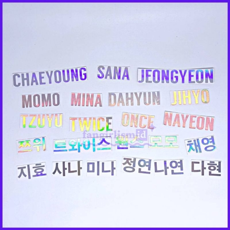 Jual Ready Twice Sticker Hologram Nayeon Jeongyeon Momo Sana Jihyo