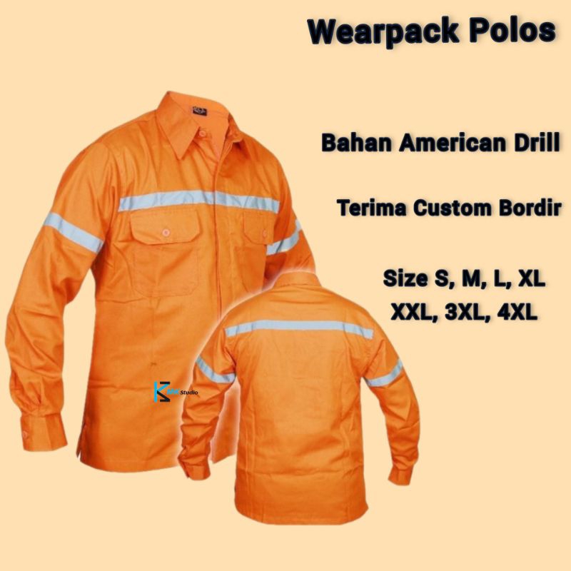 Jual Baju Wearpack Kemeja Safety K3 Proyek Tambang Lengan Panjang Baju