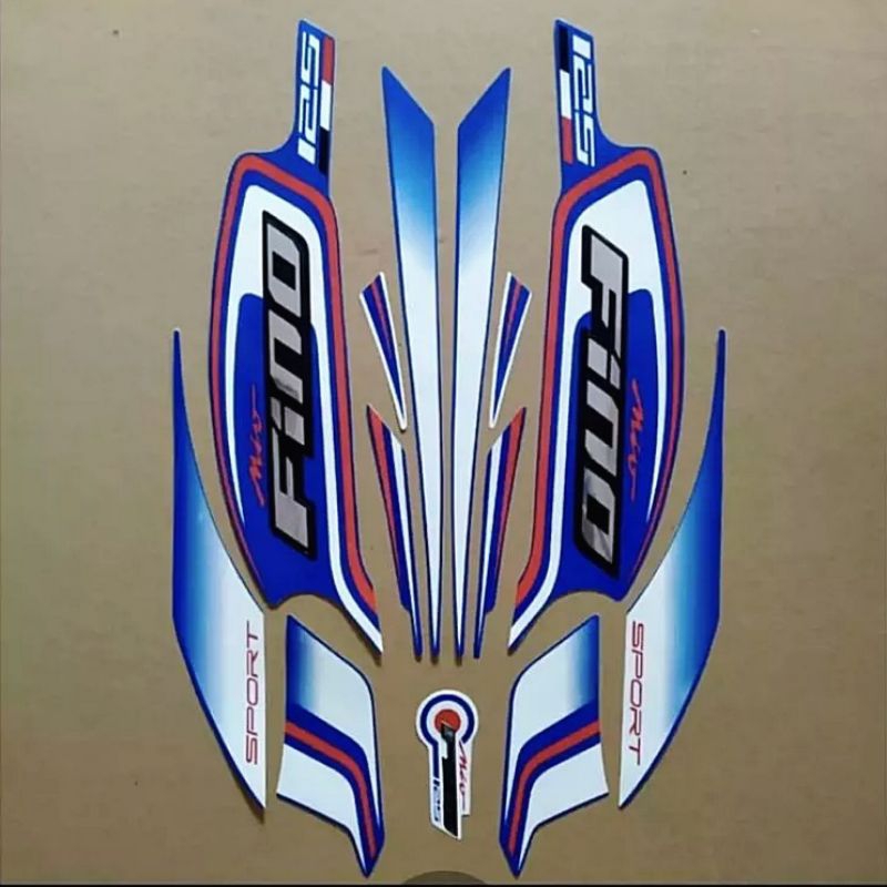 Jual Stiker Striping Motor Yamaha Fino 2016 Biru Sticker Lis Body