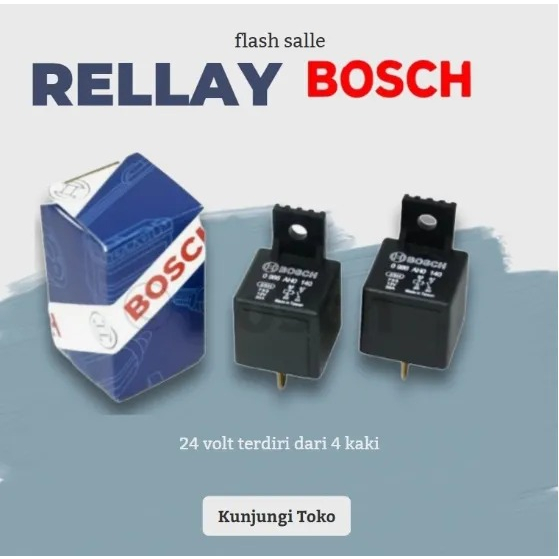 Jual RELLAY BOSCH KAKI 4 4 PIN 24V 20 AMPERE BOSCH ORIGINAL MURAH