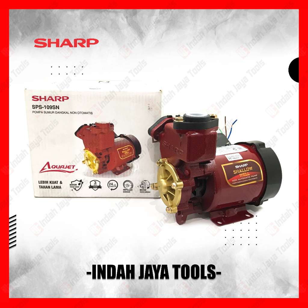 Jual SHARP SPS 109SN Mesin Pompa Air Sumur Dangkal Non Otomatis Ledeng