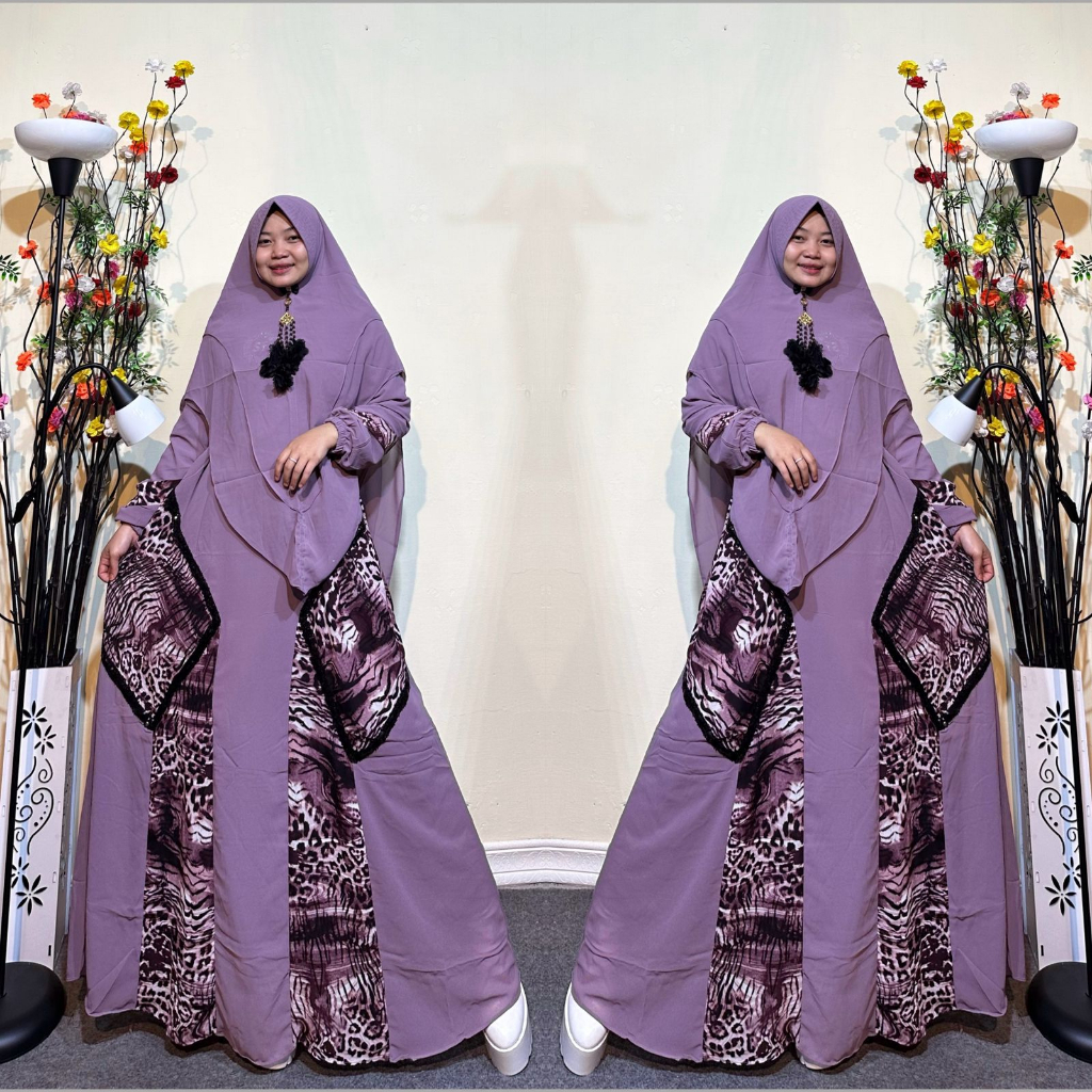 Jual Gamis Set Hijab Ceruty Babydoll Dress Muslim Shopee Indonesia