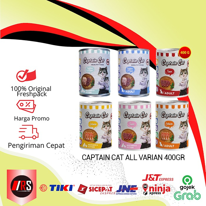 Jual Makanan Basah Kucing Kaleng Can Captain Wet Food 400 Gram Shopee