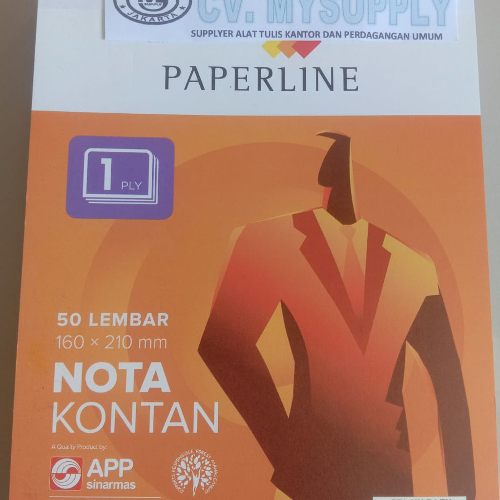 Jual Nota Kontan Besar 1 Ply Paperline 160 X 210 Mm Isi 50 Lembar