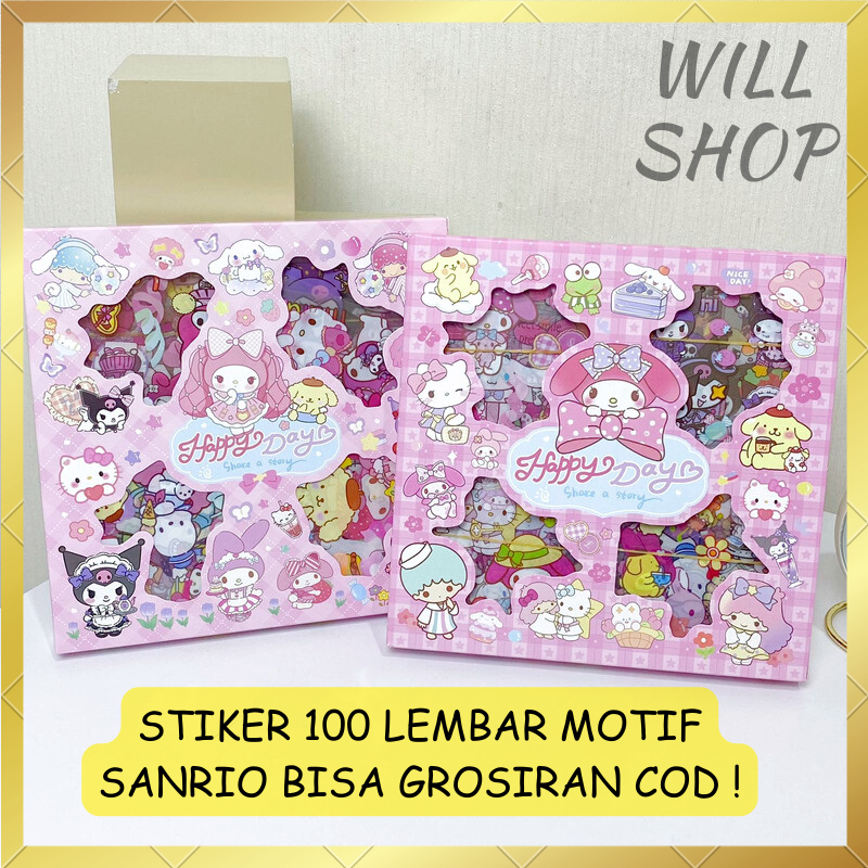 Jual TERBARU STICKER SENMU KARAKTER SANRIO LUCU UNIK LENGKAP ISI 100