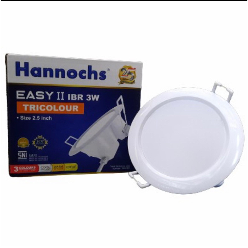 Jual Hannochs Downlight Led Easy Ii Watt Ibr Tricolour Shopee Indonesia