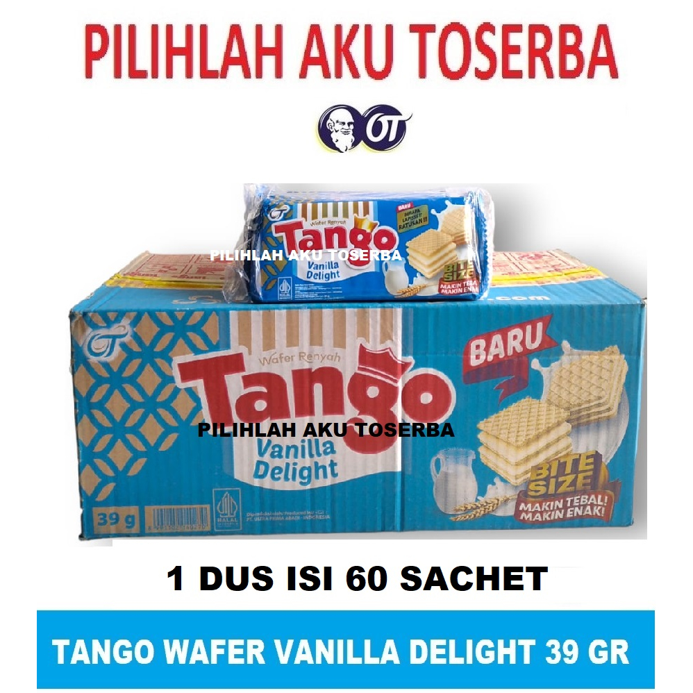 Jual Tango Wafer Vanilla Gr Harga Karton Isi Pack Shopee