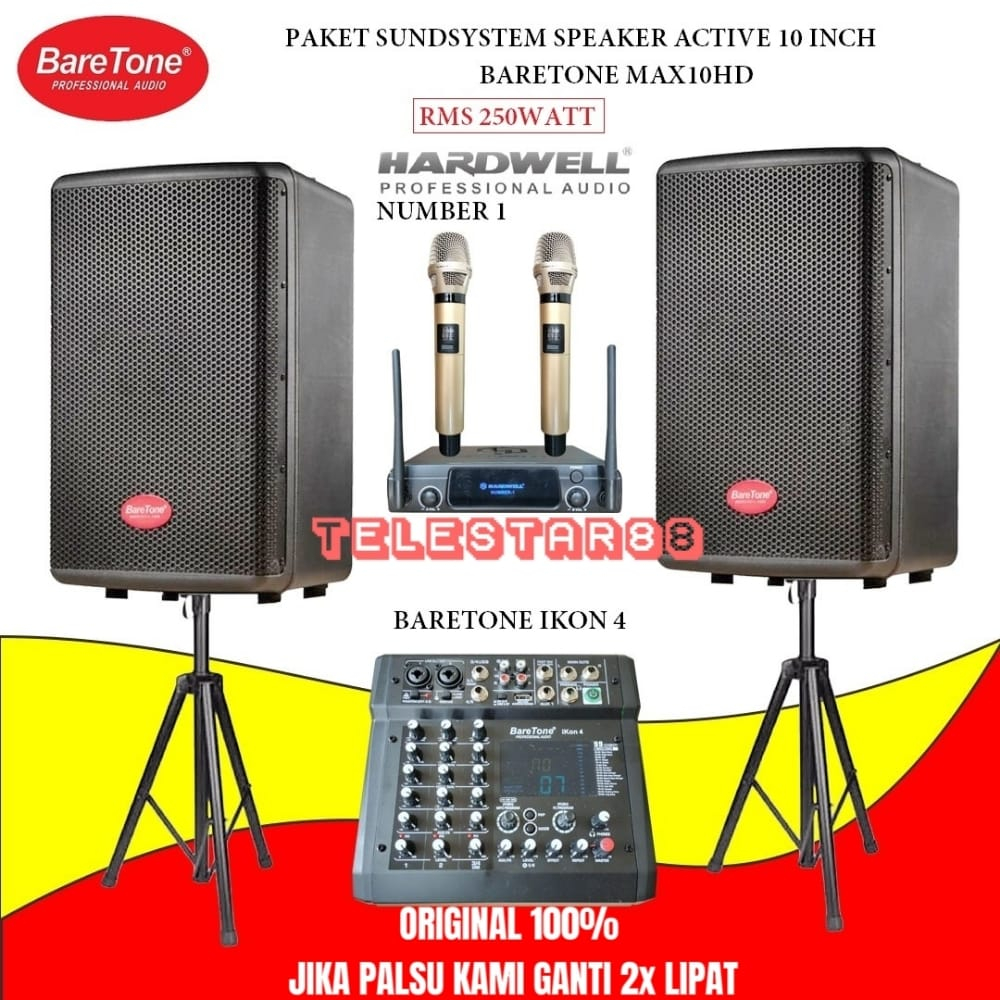 Jual Paket Sound System Speaker Aktif Baretone Max Hd Number Ikon