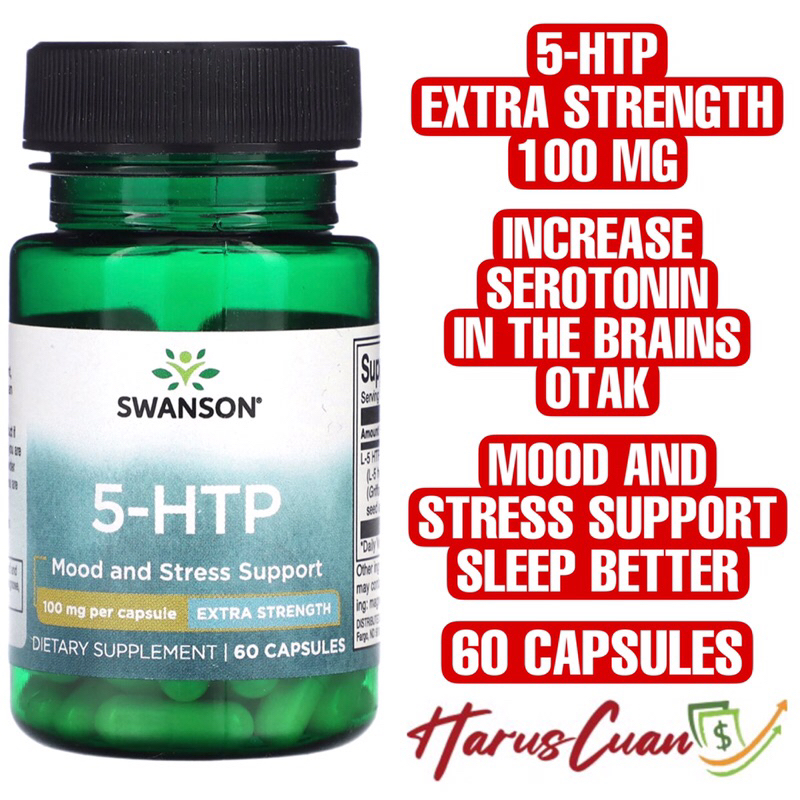 Jual Swanson Htp Extra Strength Mg Capsules Mood Stress