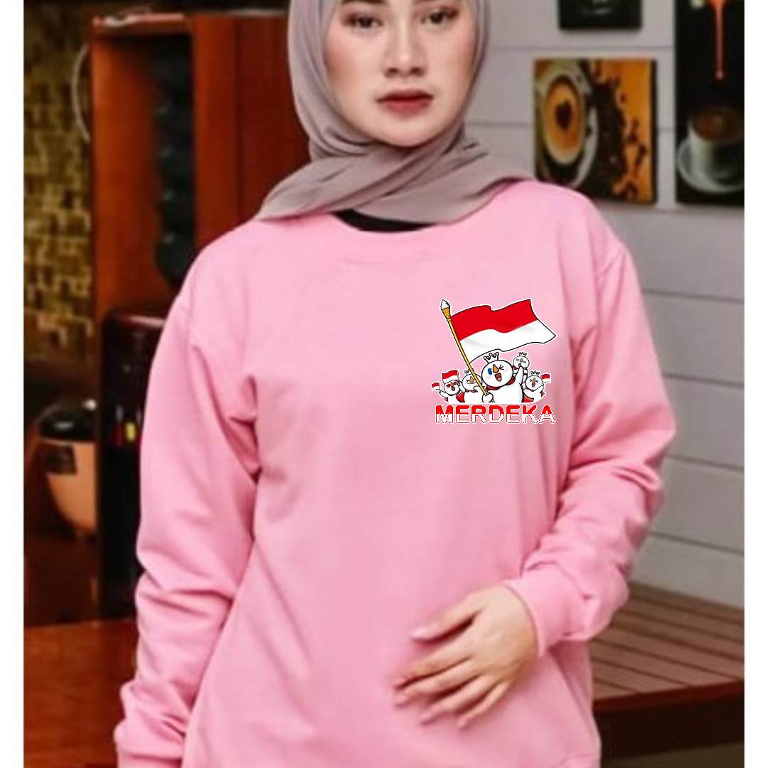 Jual Baju Lengan Panjang Wanita Merdeka Mixue Kaos Terlaris Kaos