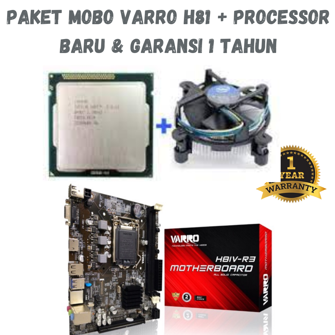 Jual Paket Mobo Motherboard Varro H Intel I Fan Processor