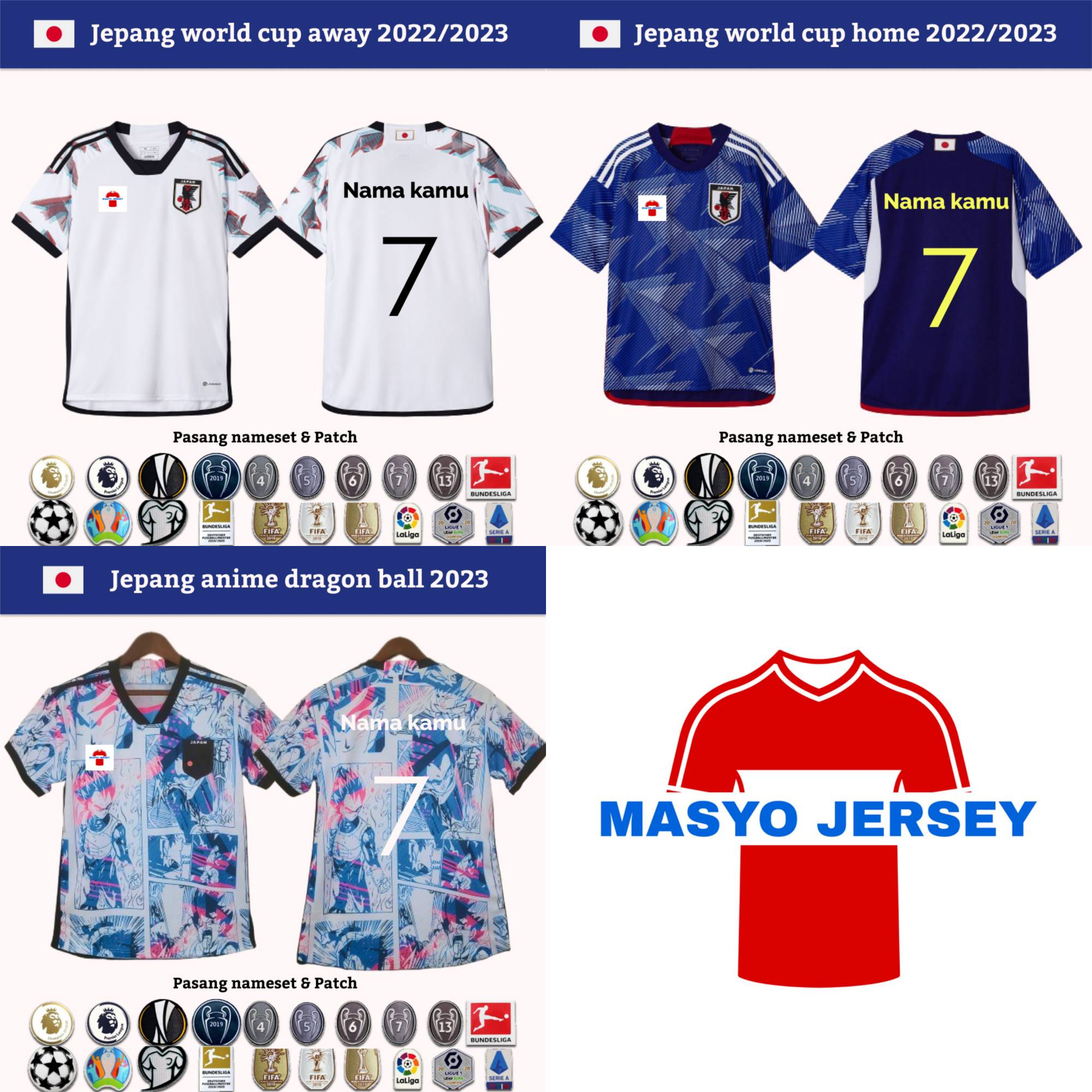 Jual JERSEY JEPANG PIALA DUNIA 2022 SUPORTER VERSION Shopee Indonesia