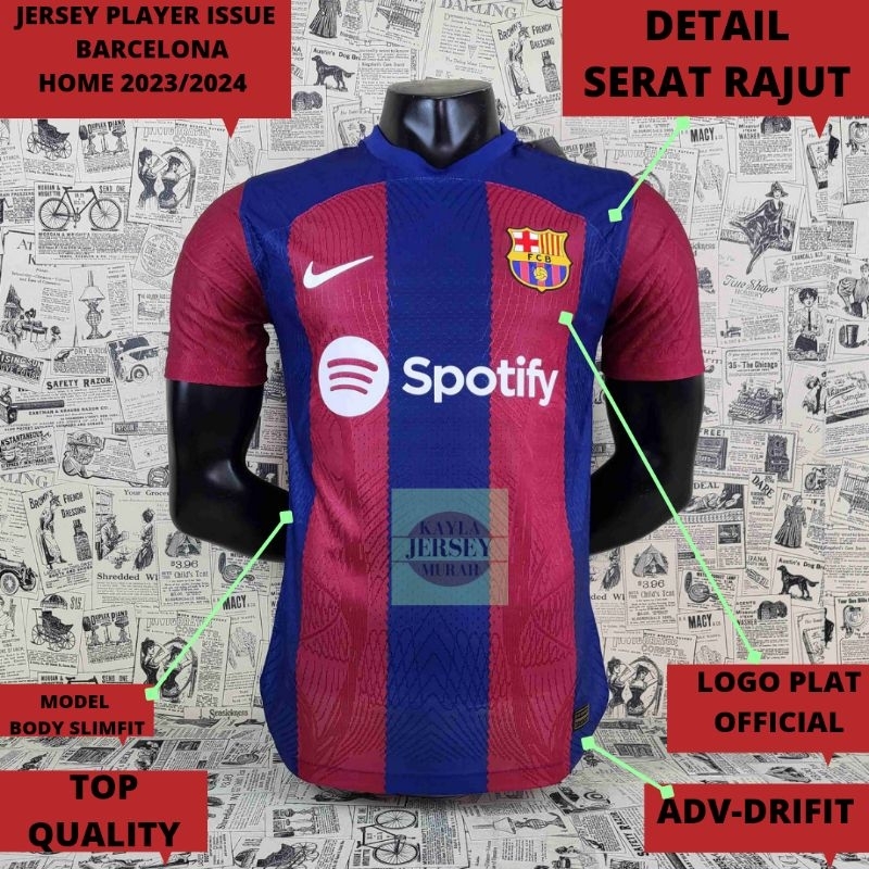 Jual JERSEY BOLA PLAYER ISSUE BARCELONA HOME 2023 2024 DRY FIT ADV ORI