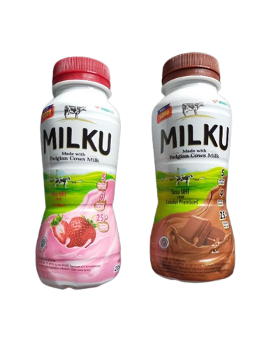 Jual Milku Susu UHT Variasi Rasa Coklat Strawberry 200Ml Shopee