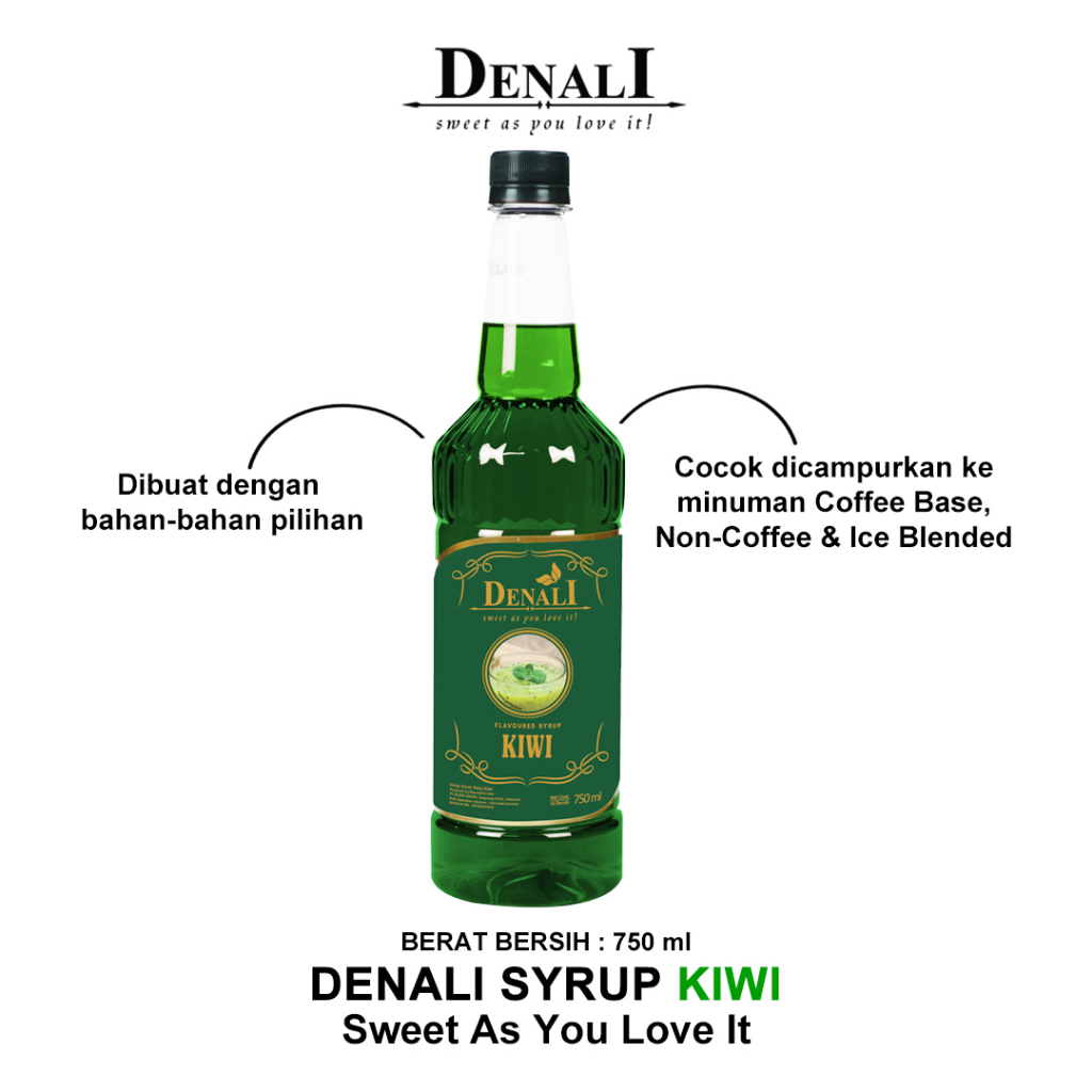 Jual Denali Syrup Sirup Denali UK Rasa Kiwi Shopee Indonesia