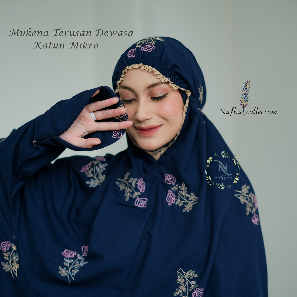 Jual NAFHA Mukena Terusan Dewasa Katun Bordir Daily Shanum Shopee