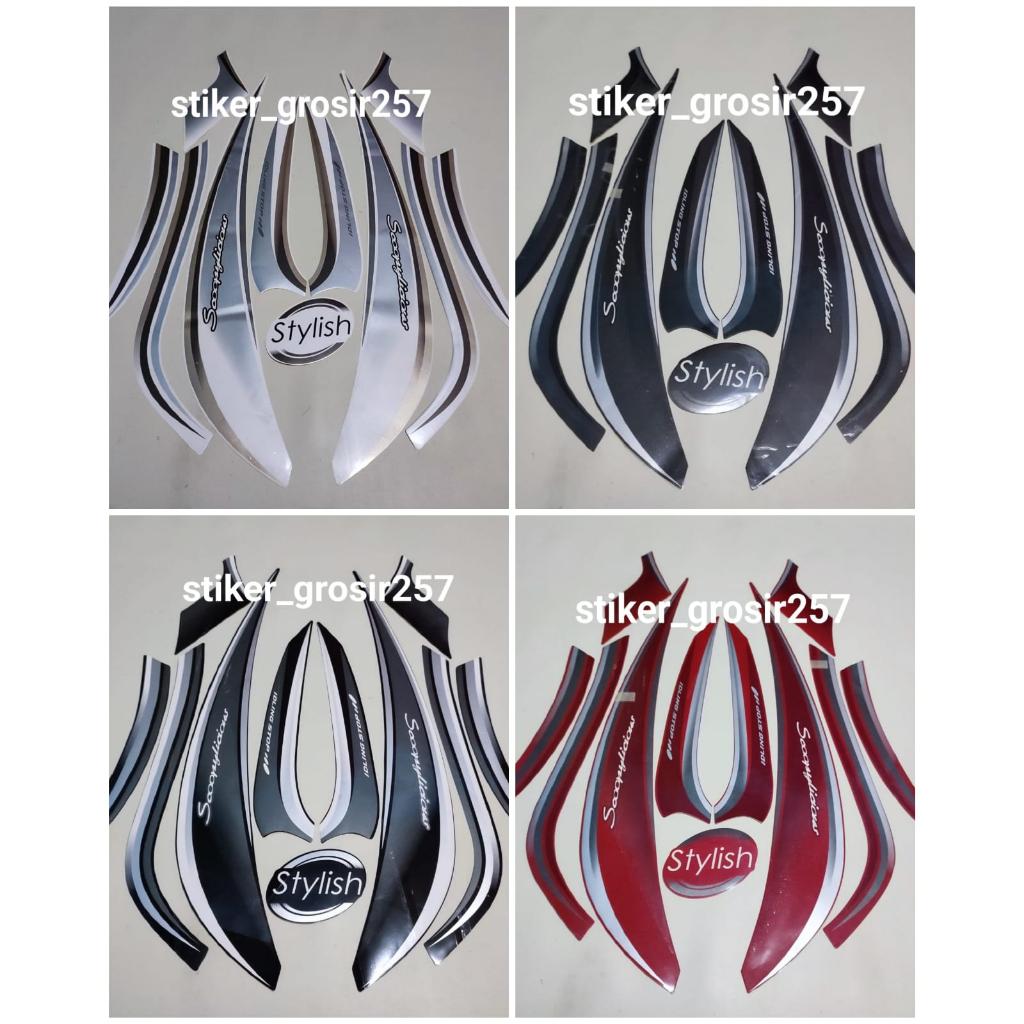 Jual STIKER STRIPING LIS LES BODY HONDA SCOOPY FI STYLISH TAHUN 2018