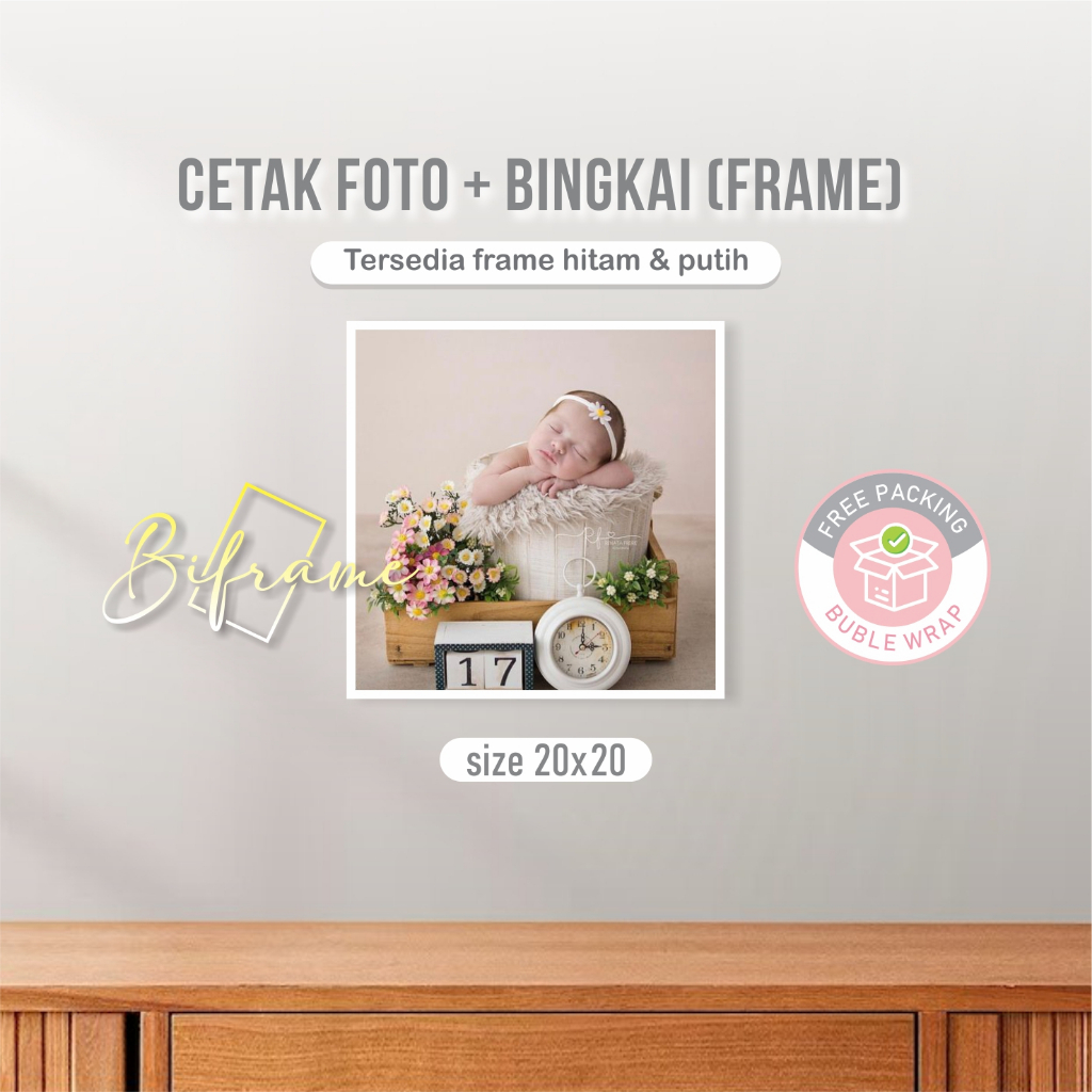 Jual Bingkai Blok Cetak Foto Bingkai Ukuran 20x20 Frame Foto Anti