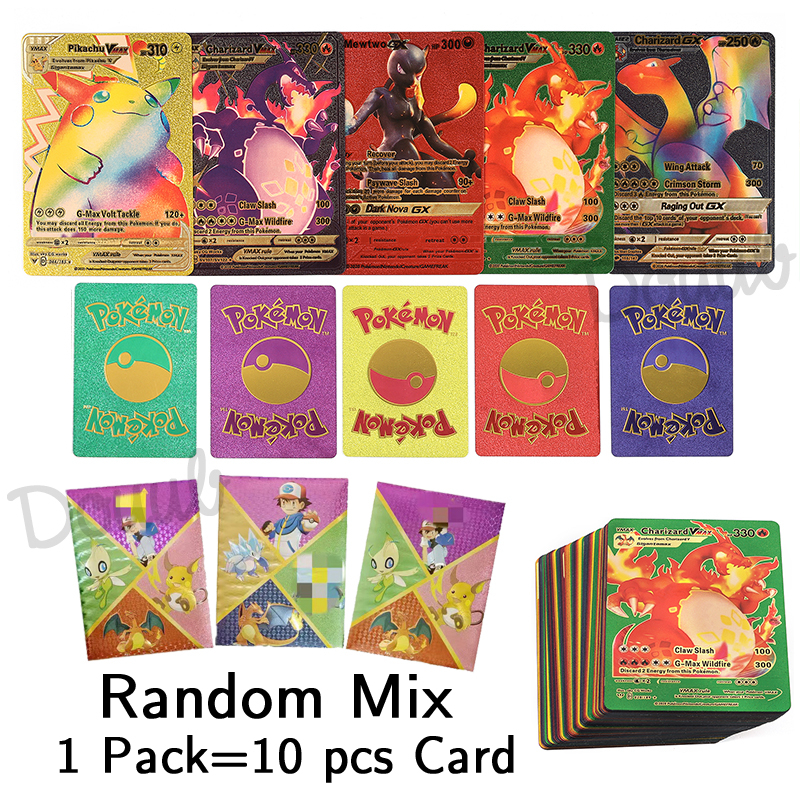 Jual Kartu Pokemon Charizard Box Pcs Metal Emas Pokemon Shiny Cards