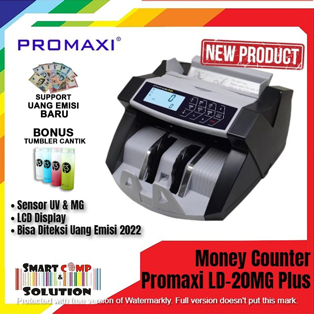 Jual Mesin Penghitung Uang Promaxi LD20MG Plus Money Counter LD 20MG