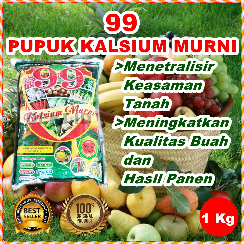 Jual Pupuk Kalsium Murni 99 1 Kg Kemasan Pabrik Plus Magnesium Silika