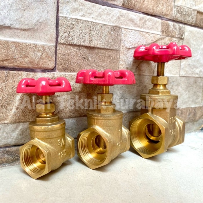 Jual Stop Kran Inch Inci Gate Valve Putar Air Kuningan