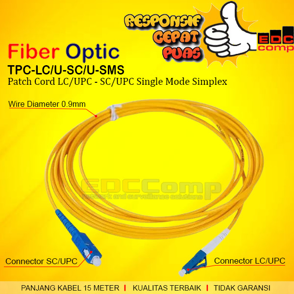 Jual Patch Cord Fiber Optic Sc Lc Single Mode M M M Simplex