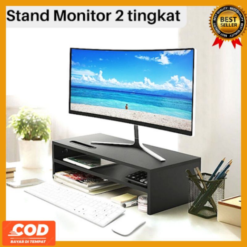 Jual Stand Monitor Meja Pc Laptop Tingkat Tatakan Monitor Dekstop