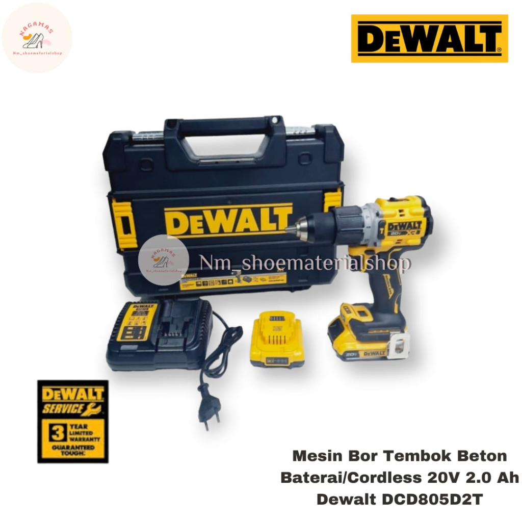 Jual Mesin Bor Tembok Beton Baterai Cordless Hammer Drill Dewalt