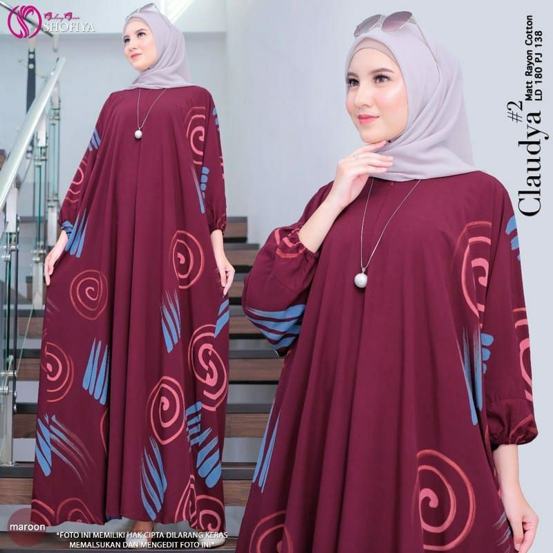 Jual Grosir Daster Claudya Kaftan Rayon Paula Kaftan Bara Kaftan