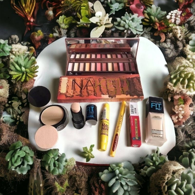 Jual PAKET MAKEUP SESERAHAN 7in1 Naked X Maybelline Shopee Indonesia