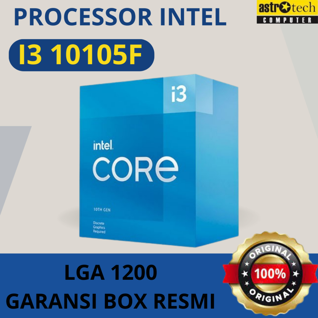 Jual INTEL CORE I3 10105F 3 7 GHz PROCESSOR I3 10105F LGA 1200 BOX