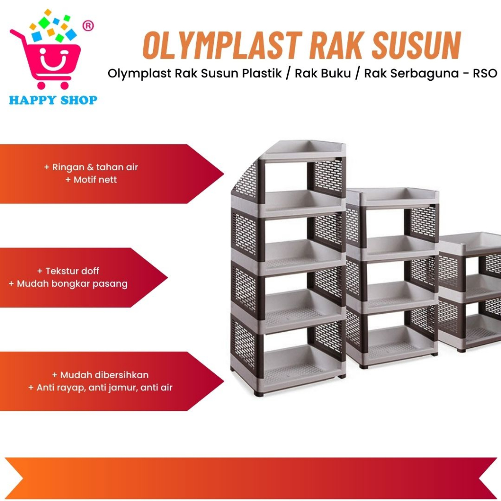 Jual Olymplast Rak Susun Plastik Rak Buku Rak Serbaguna RSO 3