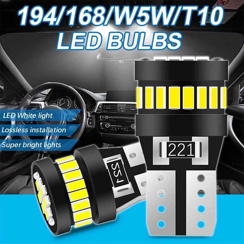 Jual Lampu Led Mobil Motor T10 W5W Chip 3014 24 Mata Canbus Super