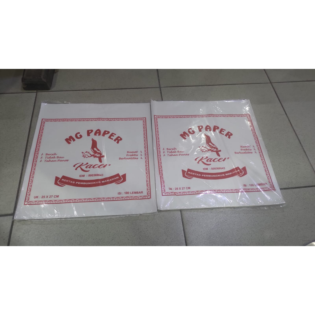 Jual Cod Ip Kertas Nasi Mcd Kcf Polos Lembar Kertas Kfc