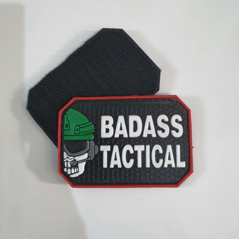 Jual Patch Rubber Logo Tengkorak Badas Tactical Tempelan Emblem Karet