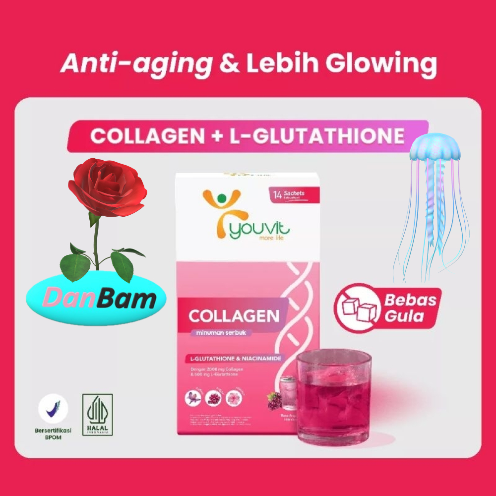 Jual Minuman Serbuk Collagen Sachet Box Youvit Collagen Drink