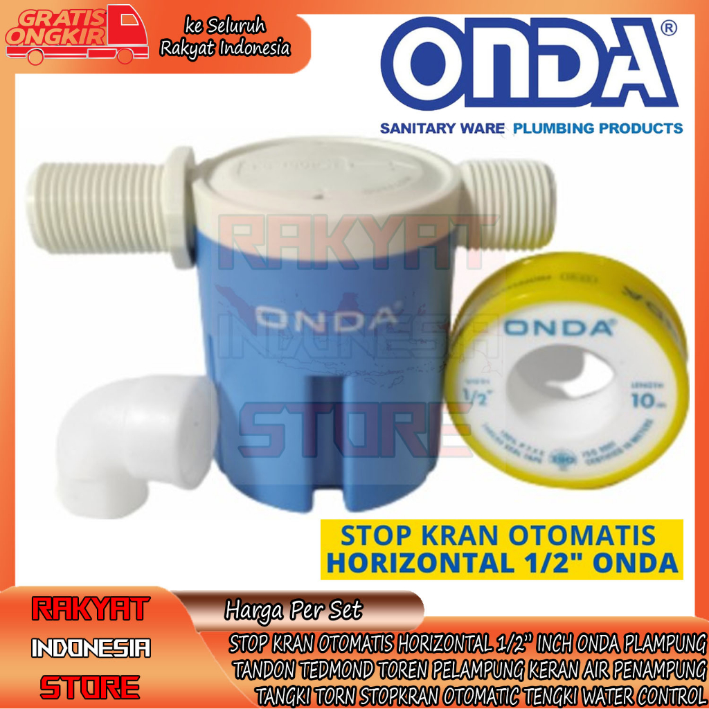 Jual STOP KRAN OTOMATIS HORIZONTAL 1 2 INCH ONDA PLAMPUNG TANDON