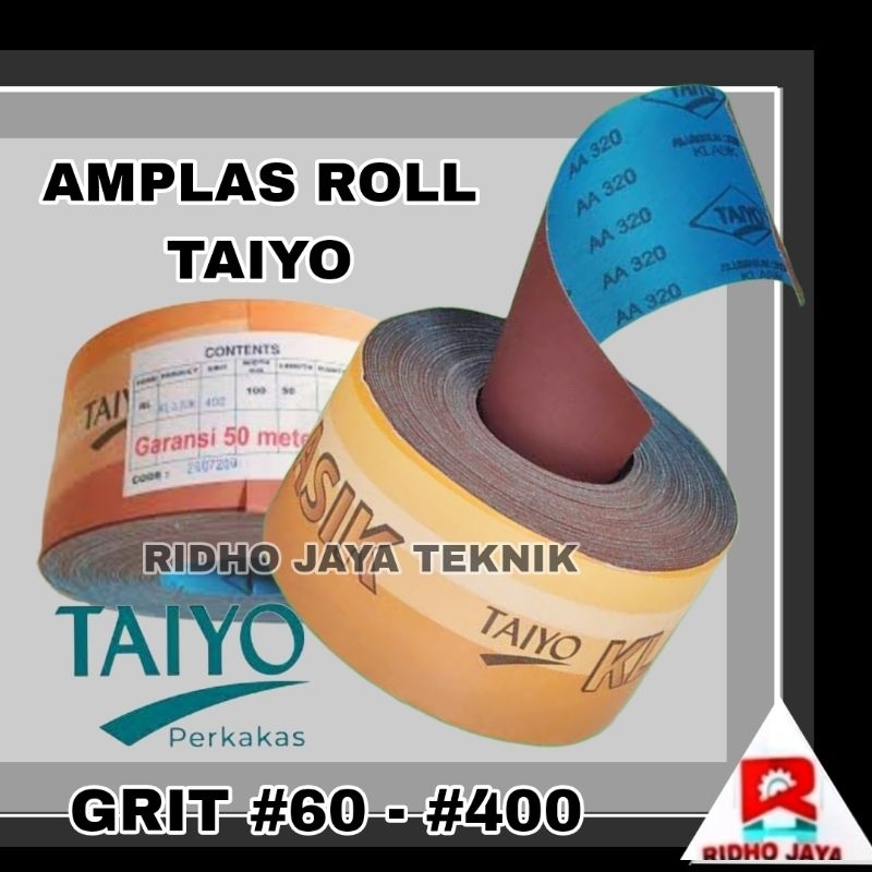 Jual Amplas Meteran Roll Kayu Tembok Ampelas Rol Taiyo Grit