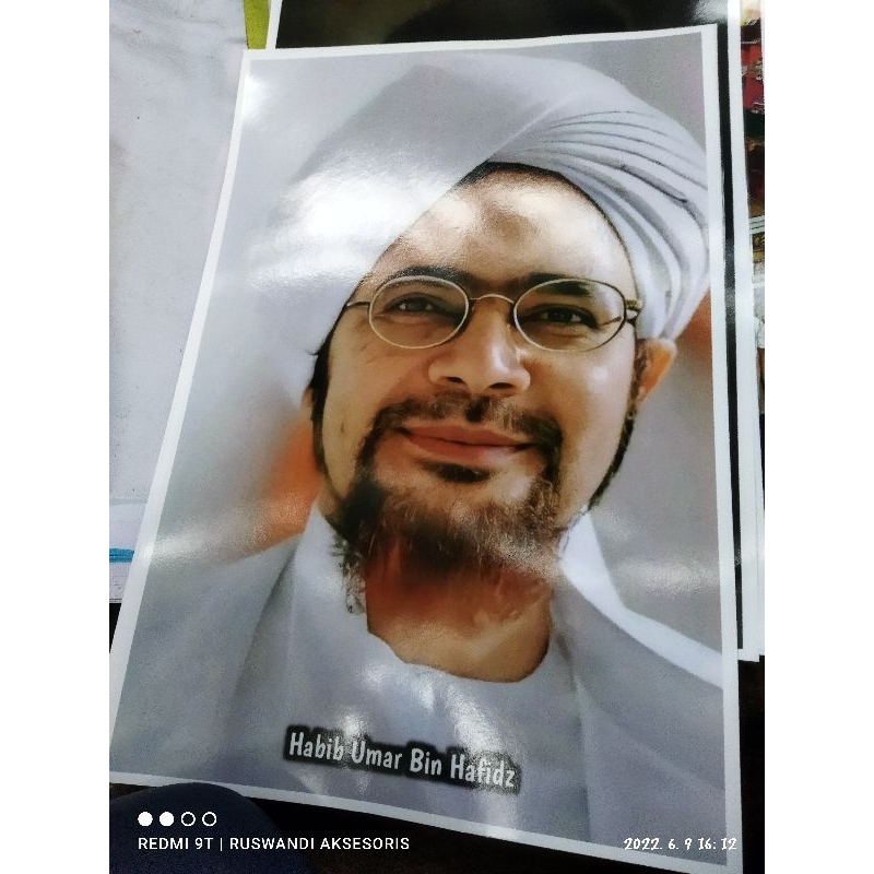 Jual Poster Habib Umar Bin Hafidz Ukuran A3 Plus 32x48cm Laminasi