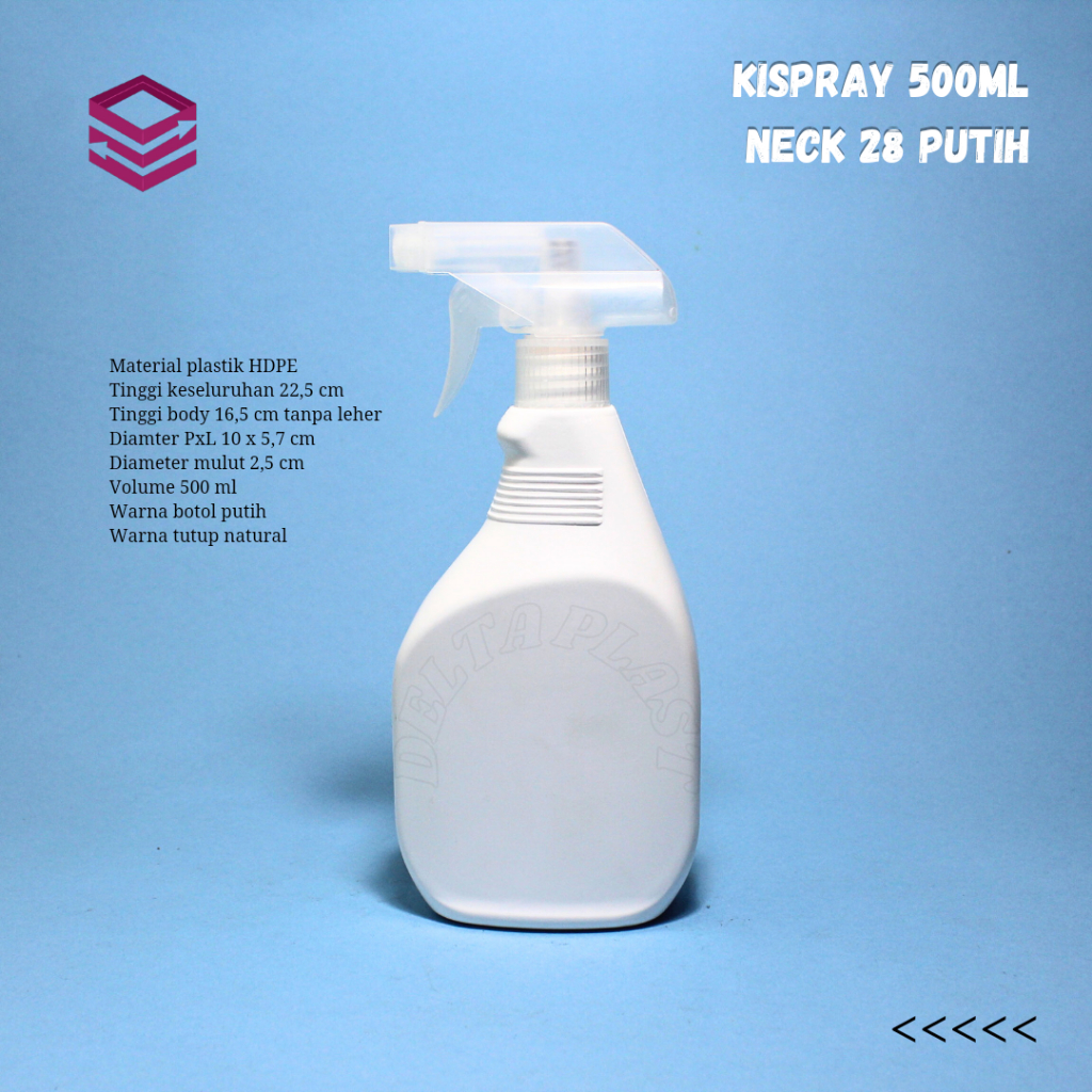 Jual Botol Spray 500ml Putih Botol Kispray Hdpe 500 Ml Spray Clear