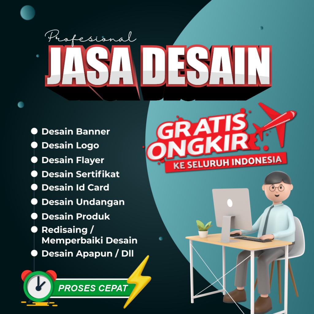 Jual JASA DESAIN PREMIUM PROFESIONAL BERGARANSI LOGO BROSUR BANNER PAMFLET DAFTAR MENU