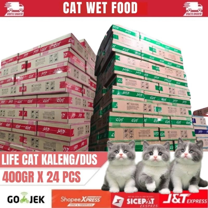 Jual LIFE CAT Kaleng 400gr 1 CARTON Isi 24 Pcs Kaleng Shopee Indonesia